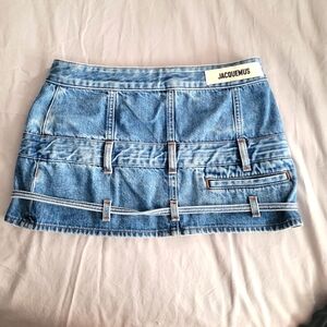 Jacquemus La Mini De Nimes Criollo denim miniskirt Sz 26
